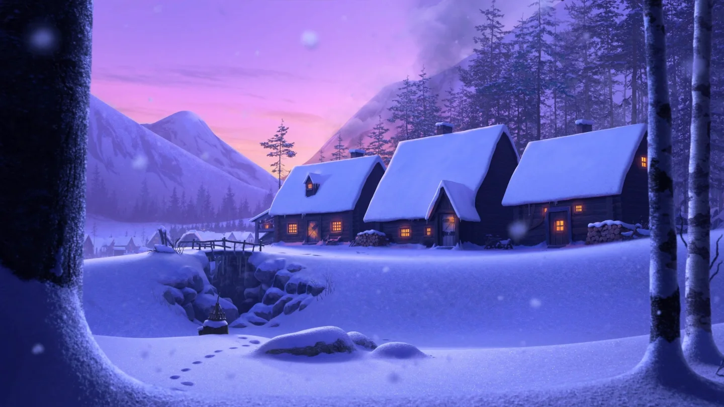 The landscape of Evening Village
